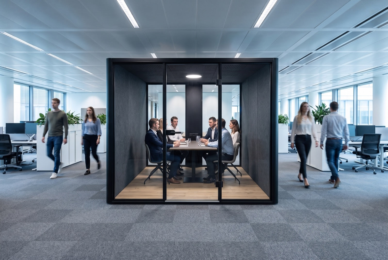 Core XL in zwart in een kantoor