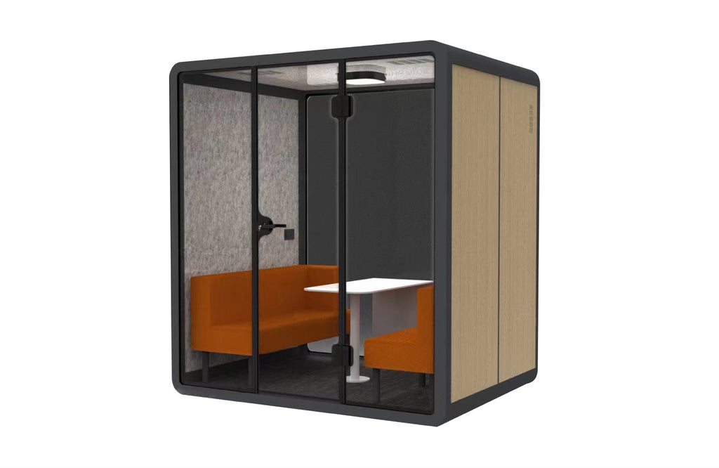 Studio L in zwart met houten zijpaneel