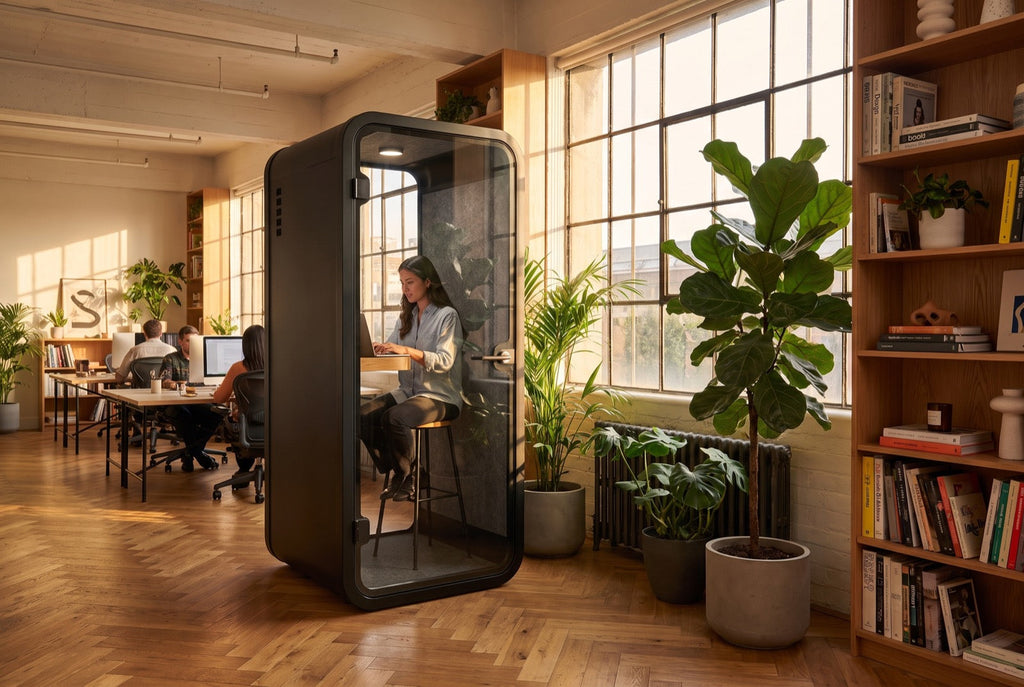 Studio S in zwart in een kantoor