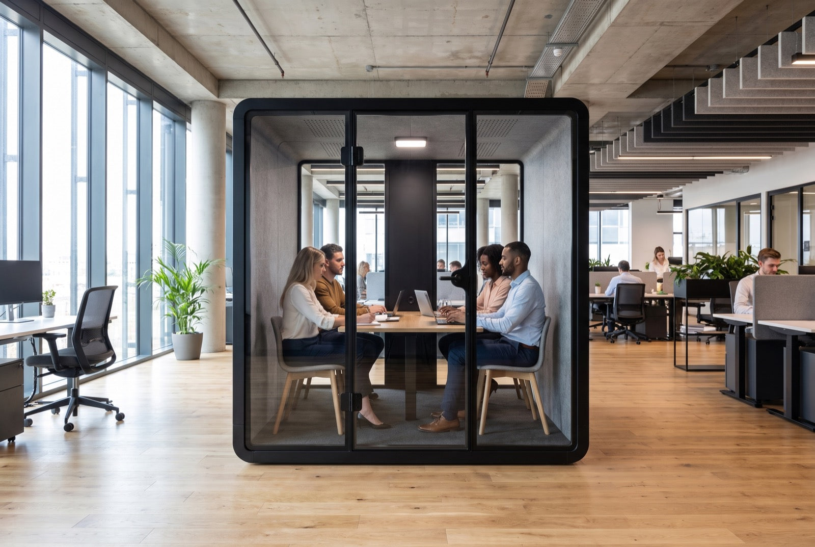 Studio XL in zwart in een kantoor