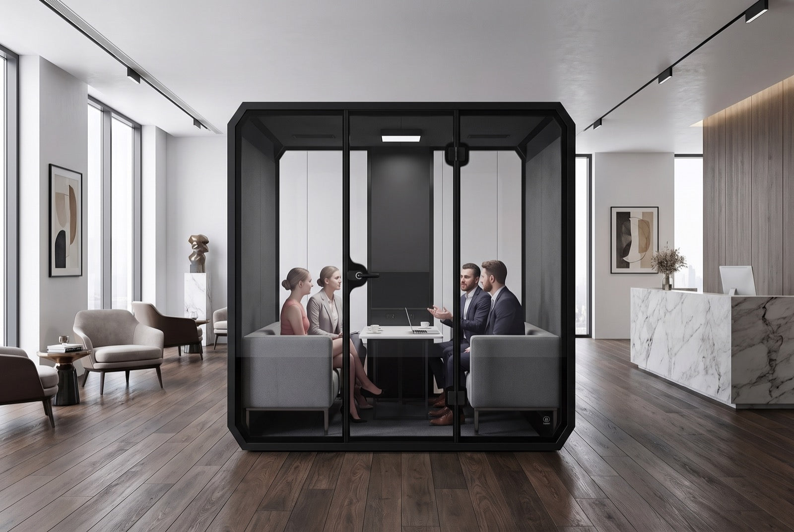 Suite L in zwart in een kantoor (2)