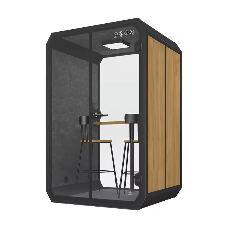 Suite M in zwart met houten zijpaneel
