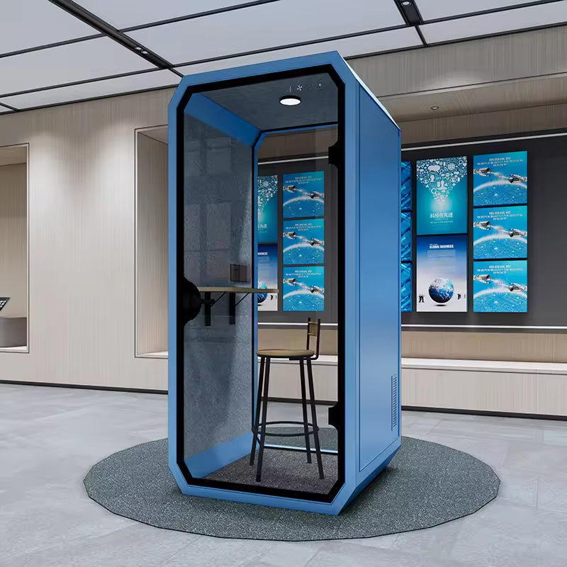 Suite S in blauw in een kantoor