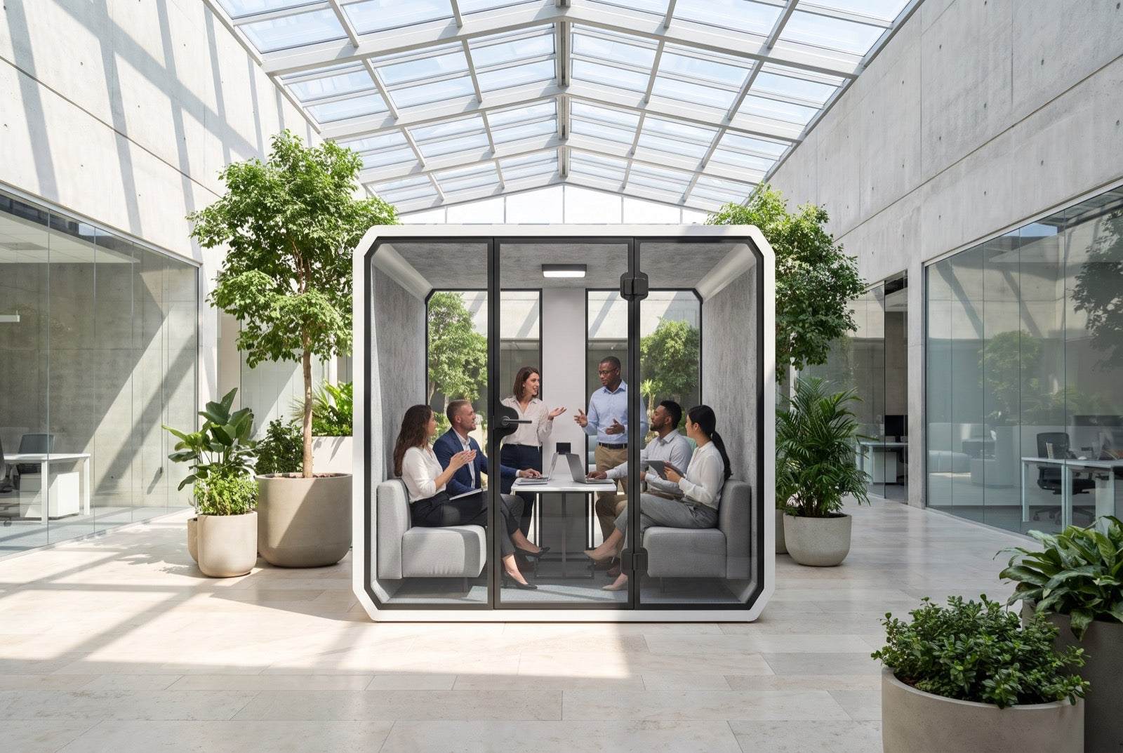 Suite XL in wit in een kantoor (2)