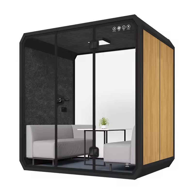 Suite XL in zwart met houten zijpaneel